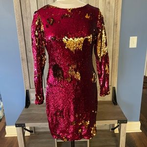 Dress the Population Lola Dress size XL pink / gold